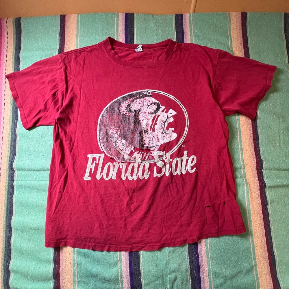 The Game Florida State T Shirt Mens XL Red Distressed Vintage FSU Seminoles NCAA
